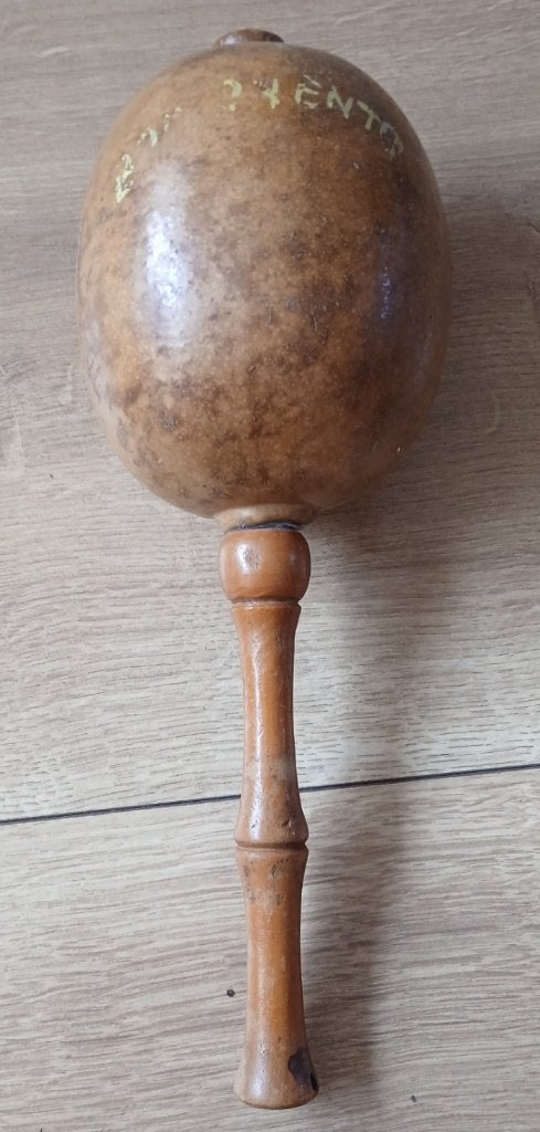 Vintage traditionele houten maraca of sambabal, Muziek en Instrumenten, Percussie, Ophalen of Verzenden, Zo goed als nieuw, Melodische percussie
