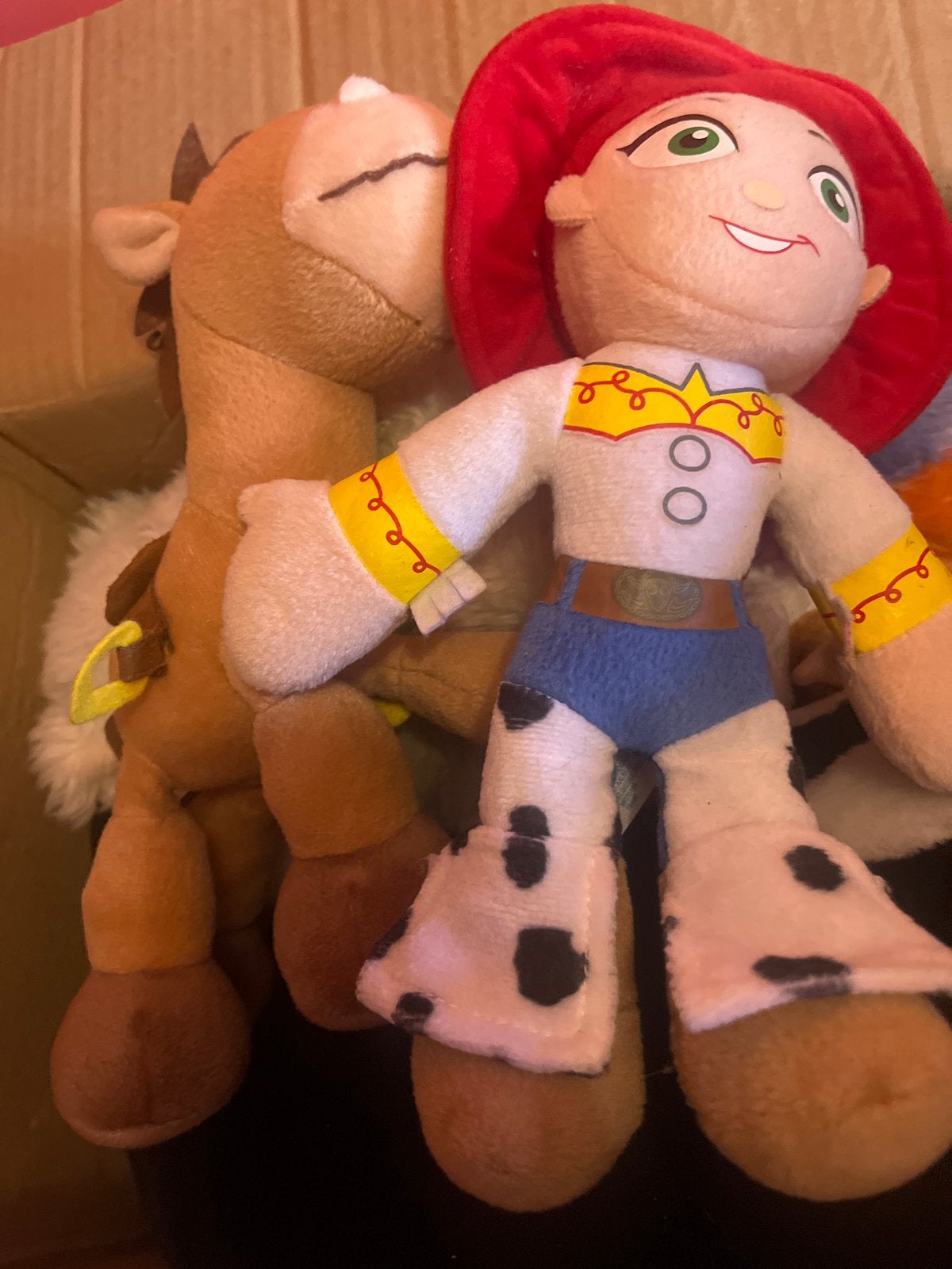 Toy Story Jessie en Bullseye knuffels, Paard, Gebruikt, Disney, Verzenden