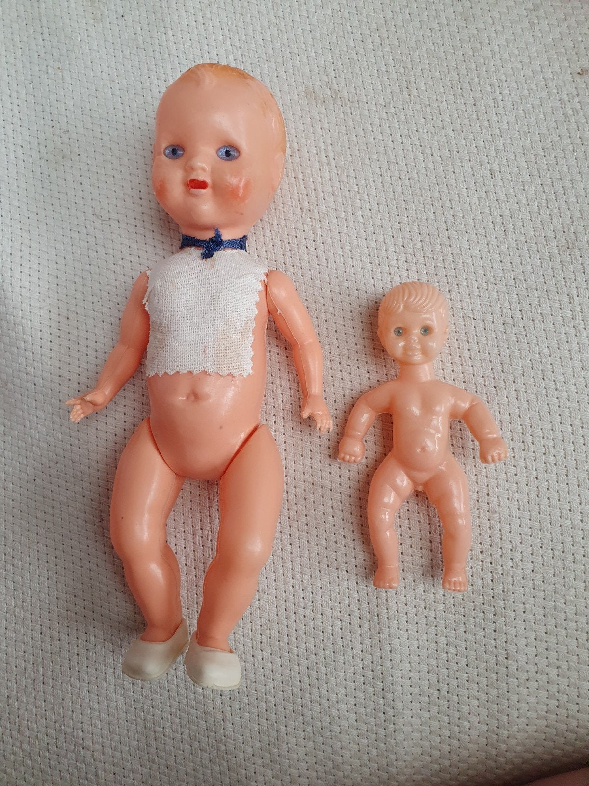 2 vintage Italiaanse popjes – Made in Italy – 20 & 10 cm, Popje, Gebruikt, ., CS