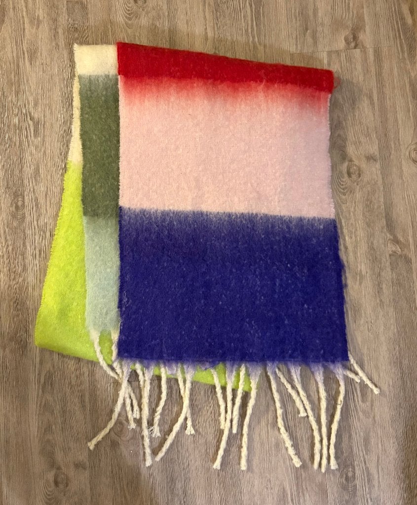 HEMA Grote Multicolor Sjaal, Kleding | Dames, Maat 46/48 (XL) of groter, Ophalen of Verzenden, Zo goed als nieuw, Sjaal