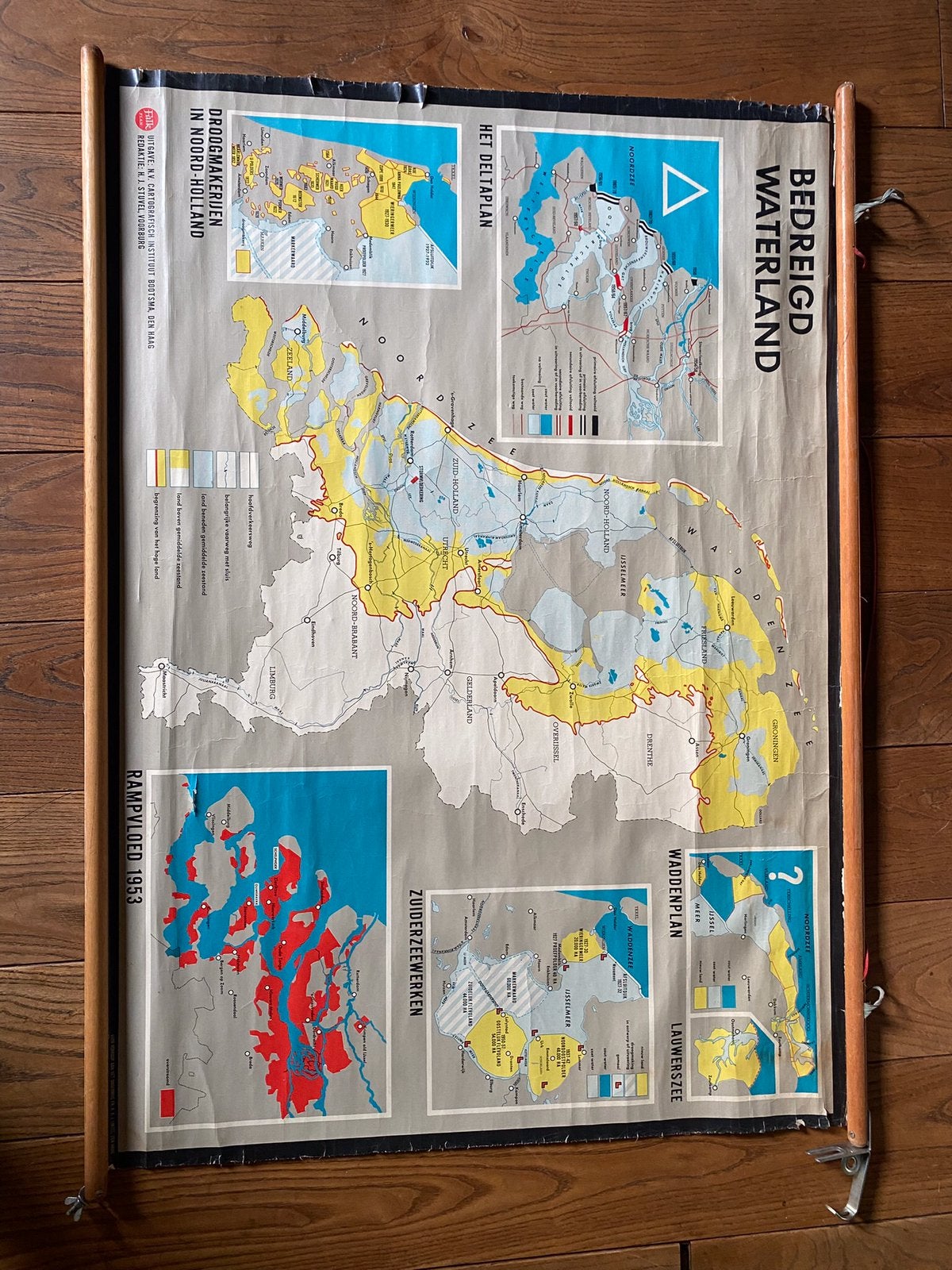 Schoolplaat Bedreigd Waterland uit 1963, Ophalen of Verzenden, Geschiedenis