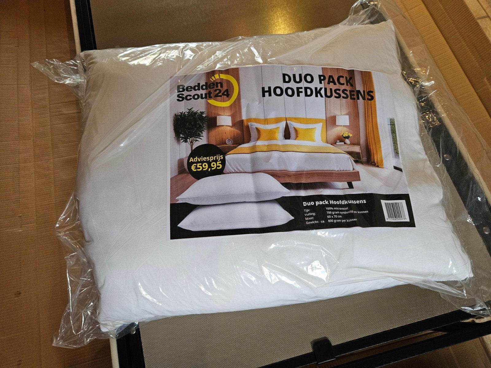 Duo pack hoofdkussens - Bedden Scout 24, Overige merken, Jongetje of Meisje, Wit, Eenpersoonsbed