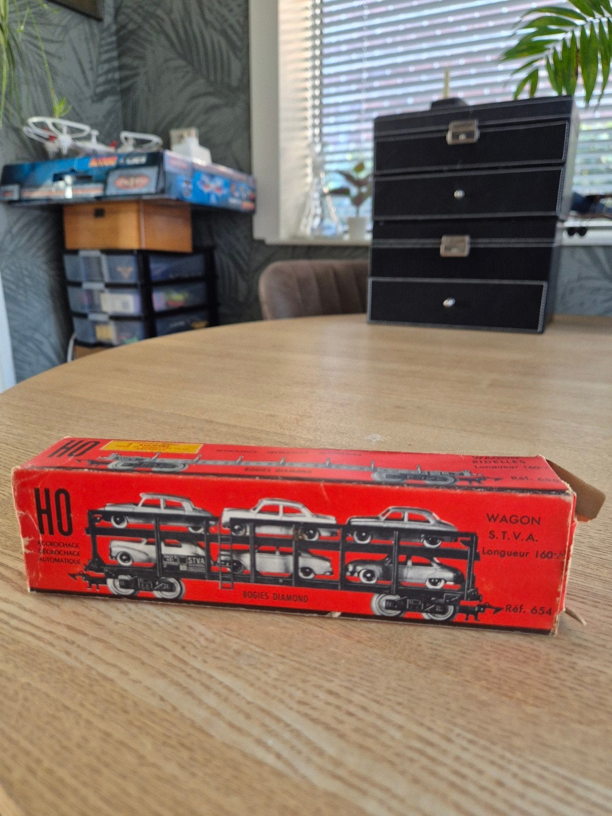 Jouef autotransporter 654 in oud doosje, Hobby en Vrije tijd, Gebruikt, Gelijkstroom, Jouef, Wagon