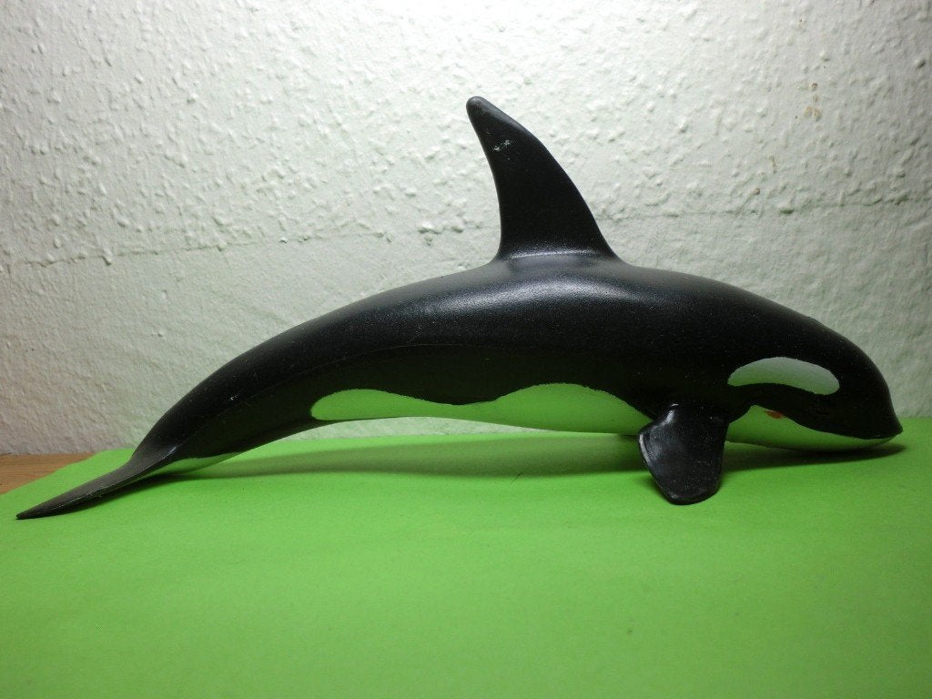 Schleich 16071 orka, dierfiguur (1995), Verzamelen, Verzenden, Gebruikt, Wild dier, Beeldje of Figuurtje