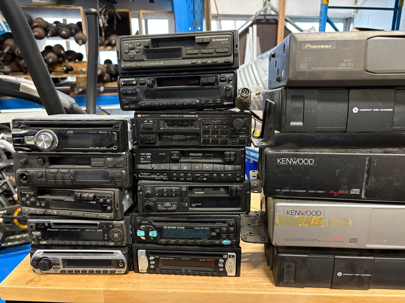 Diverse autoradio's en CD-wisselaars - JVC, Pioneer, Kenwood, Auto diversen, Ophalen, Gebruikt, -, -