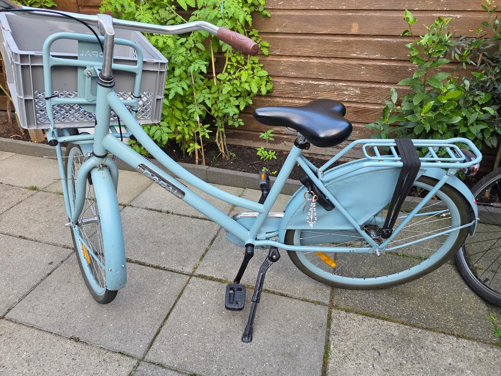 Popal Daily Dutch Basic Damesfiets - Lichtblauw, Fietsen en Brommers, Fietsen | Dames | Damesfietsen, Terugtraprem, Gebruikt, 50 tot 53 cm