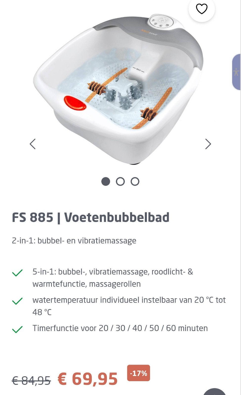 Medisana voetenbad voet massage nieuw, Sport en Fitness, Massageproducten, Ophalen of Verzenden, Nieuw, Apparaat