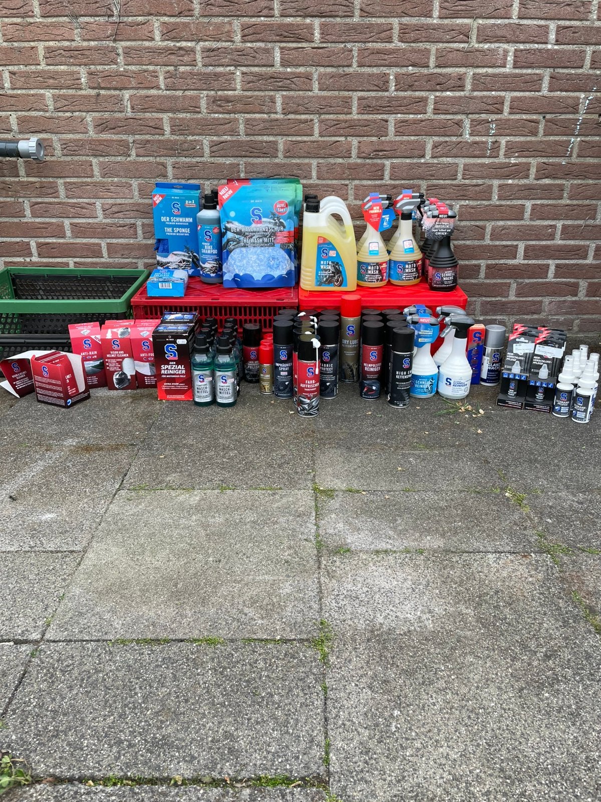 Partij schoonmaak- en smeermiddelen voor motor, Motoren, Ophalen