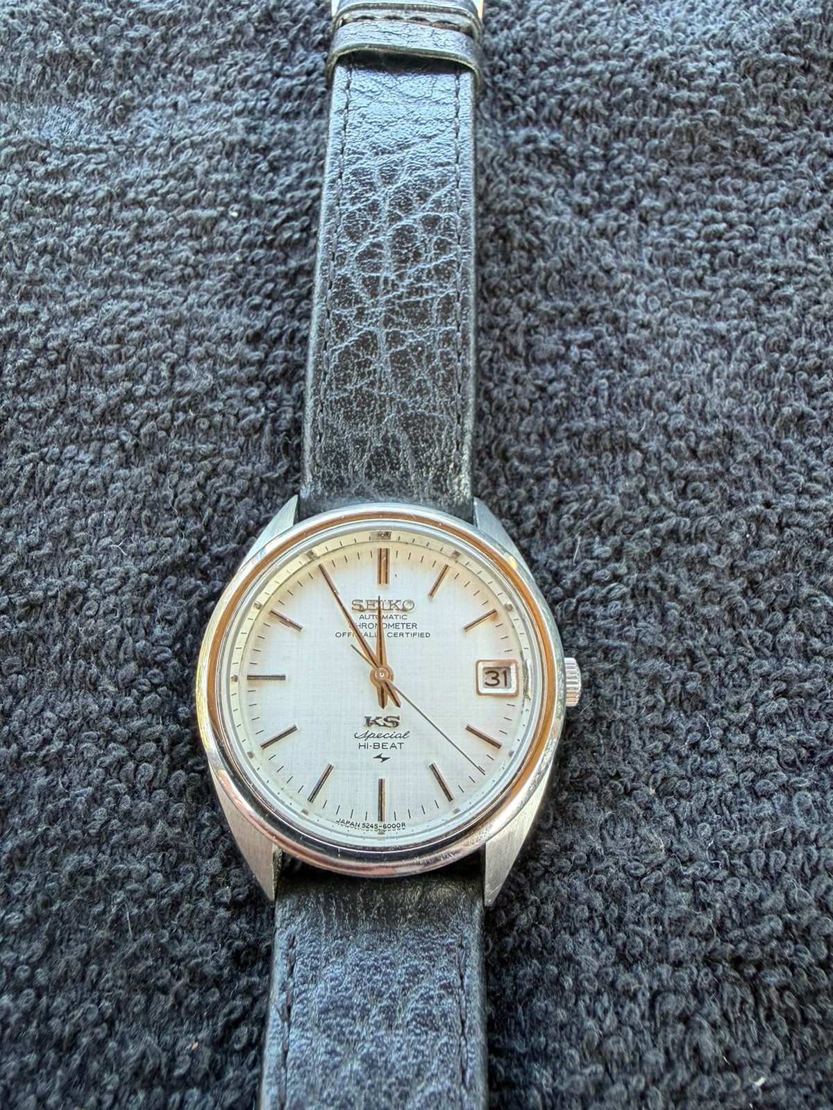 Zeldzame Vintage King Seiko (KS) Special Chronometer Hi-Beat, Ophalen of Verzenden, Staal, Seiko, 1960 of later