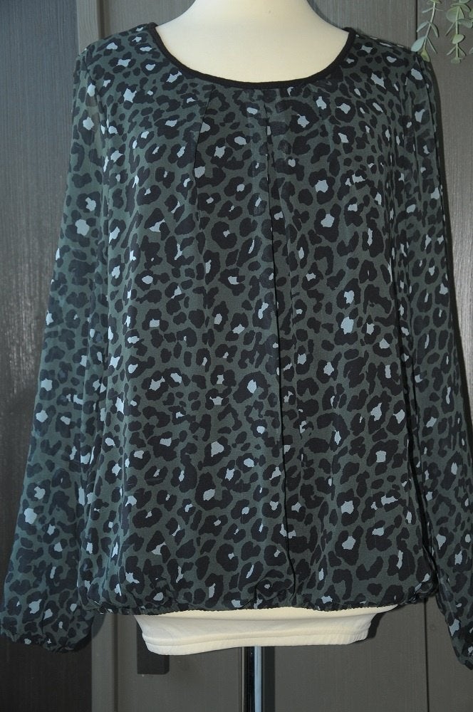 Leuke groene top van In Shape (panterprint), maat XL!, Kleding | Dames, Maat 42/44 (L), Ophalen of Verzenden, Lange mouw, Gedragen
