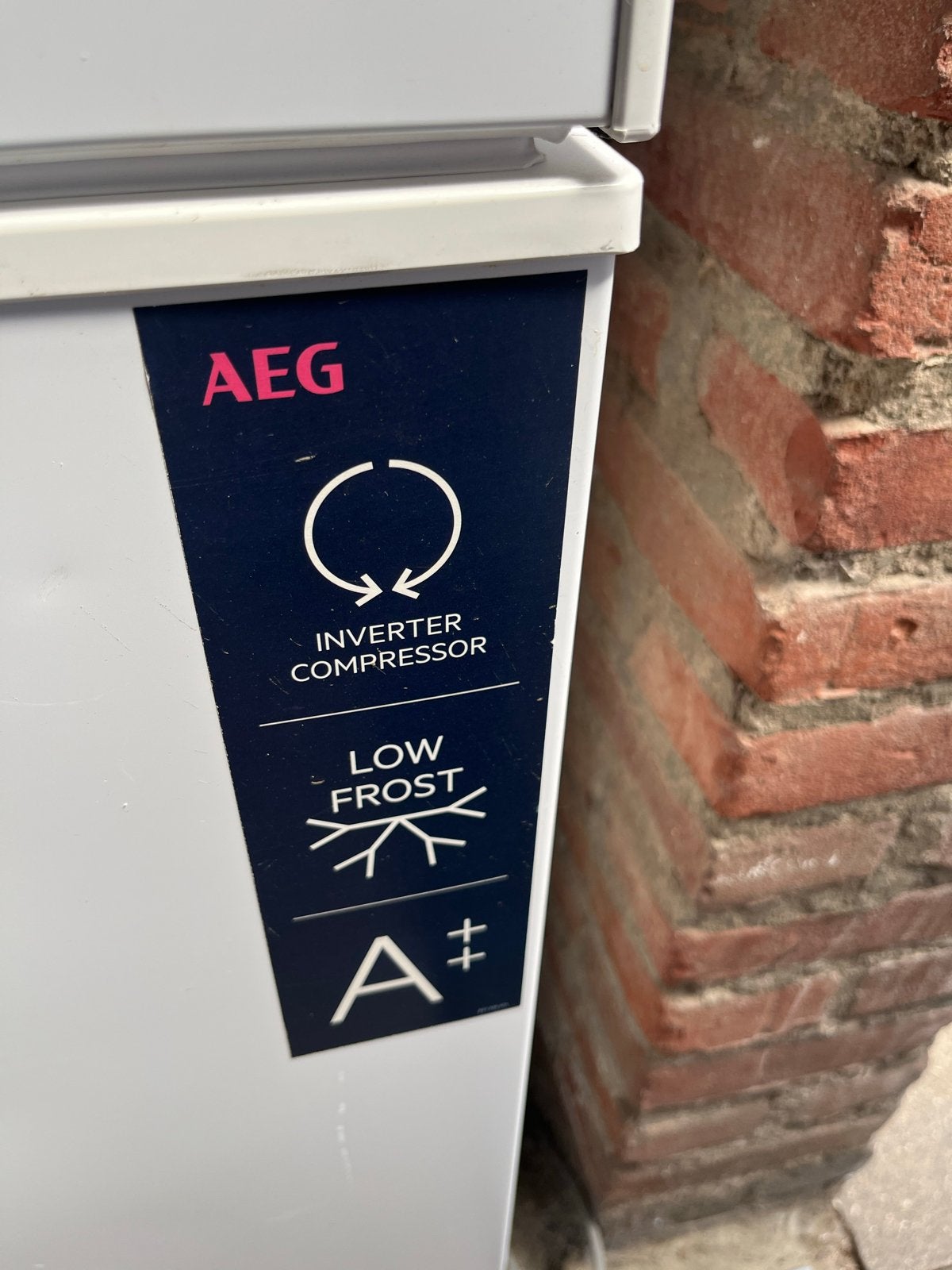 AEG Vriezer met Inverter Compressor en Low Frost A+, Gebruikt, 200 liter of meer, 60 cm of meer, Met aparte vriezer