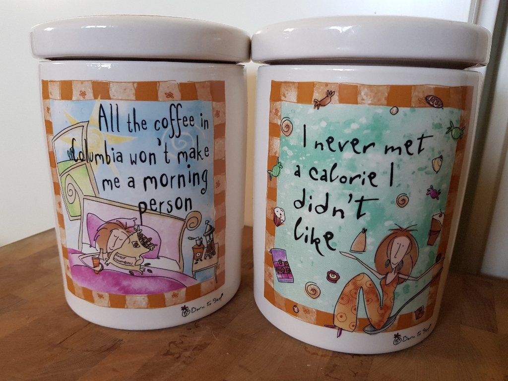 Born to Shop 2 voorraadpotten Koffie en Suiker, Overige typen, Nieuw, Ophalen of Verzenden, Overige stijlen
