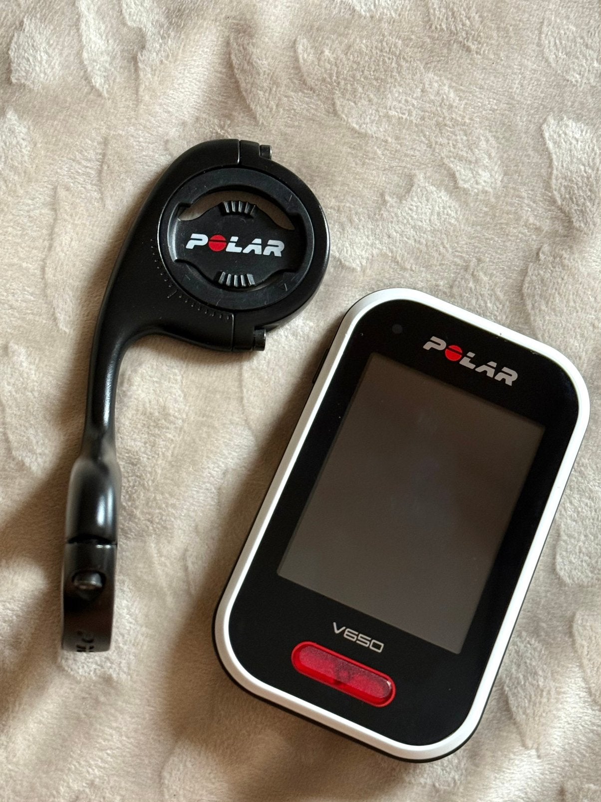 Polar V650 fietscomputer + mount, Ophalen of Verzenden, Gebruikt