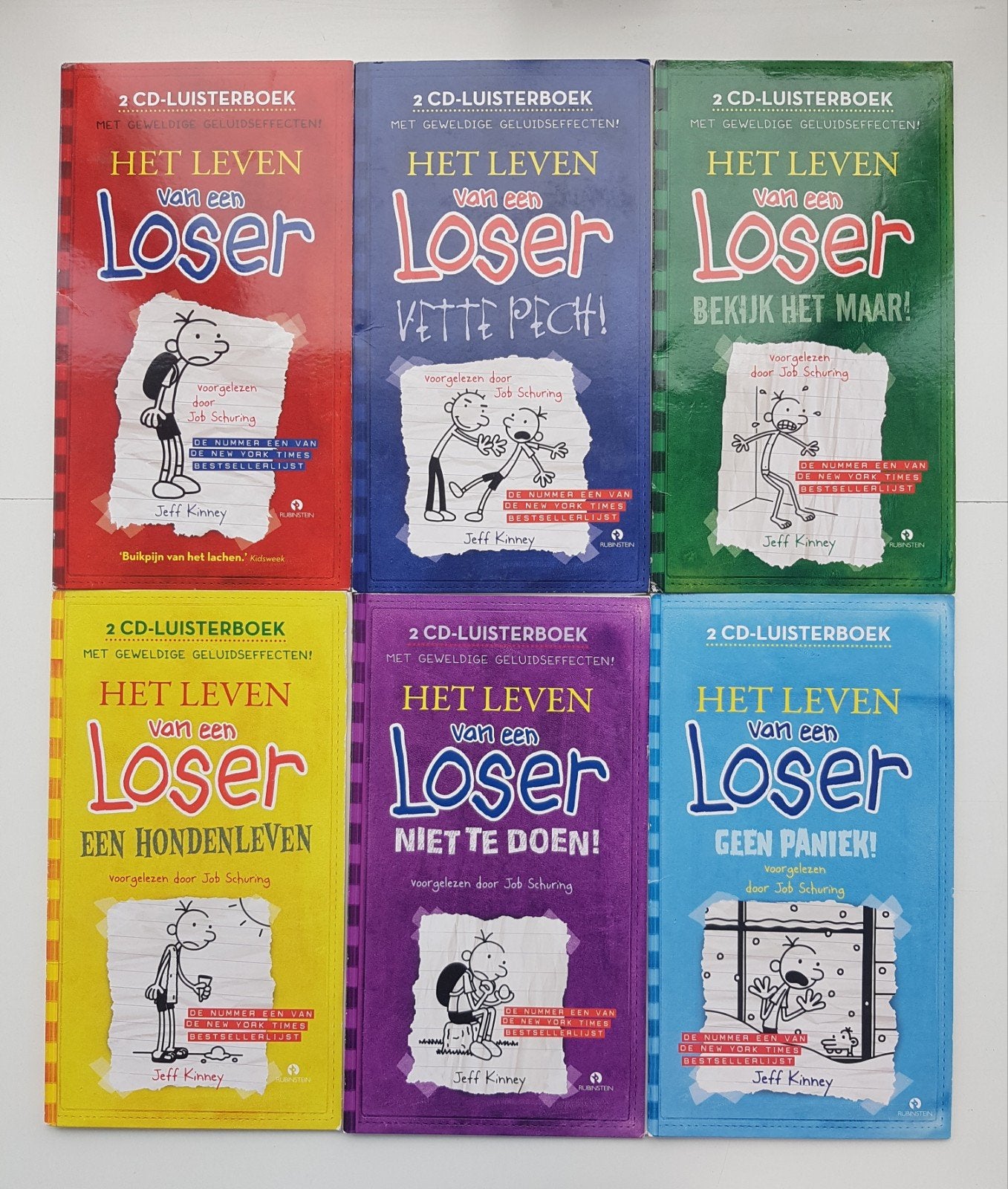 6x Luisterboek Het Leven van een Loser - Jeff Kinney, Ophalen of Verzenden, Jeff Kinney, Cd, Kind