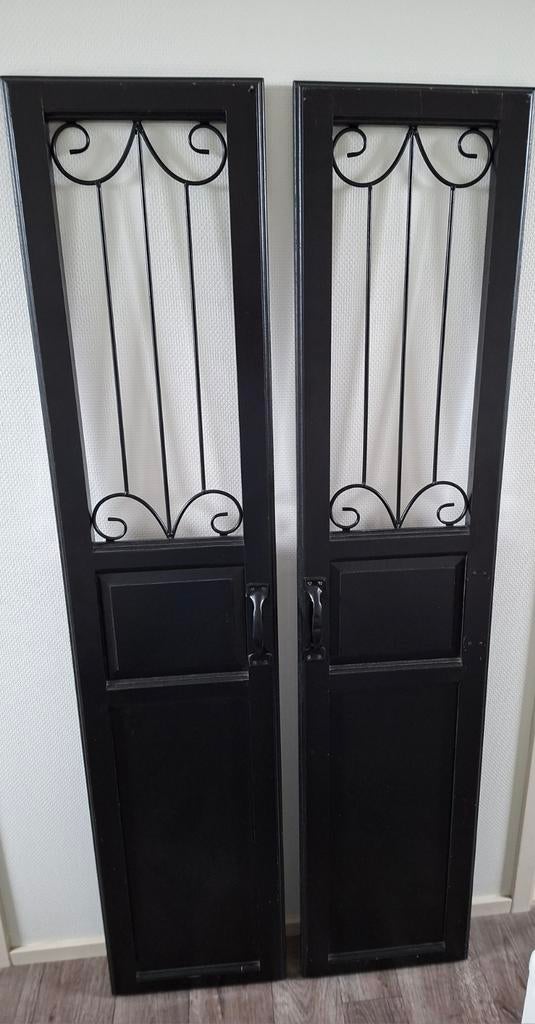 Zwarte decoratie panelen/luiken - 30x150 cm, Ophalen, Gebruikt, Zwart, Hout