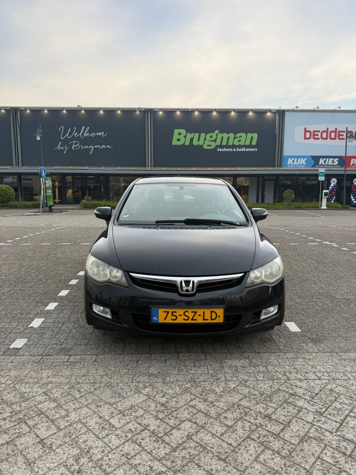 Honda Civic 1.3 Vtec Hybrid 4DR C-tr. 2006 Zwart, Auto's, Euro 5, Zwart, Origineel Nederlands, Hybride Elektrisch/Benzine