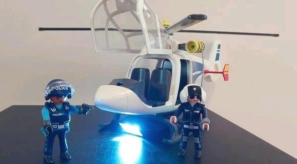 Playmobil Politie Helikopter met Agenten, Ophalen of Verzenden, Zo goed als nieuw, Complete set
