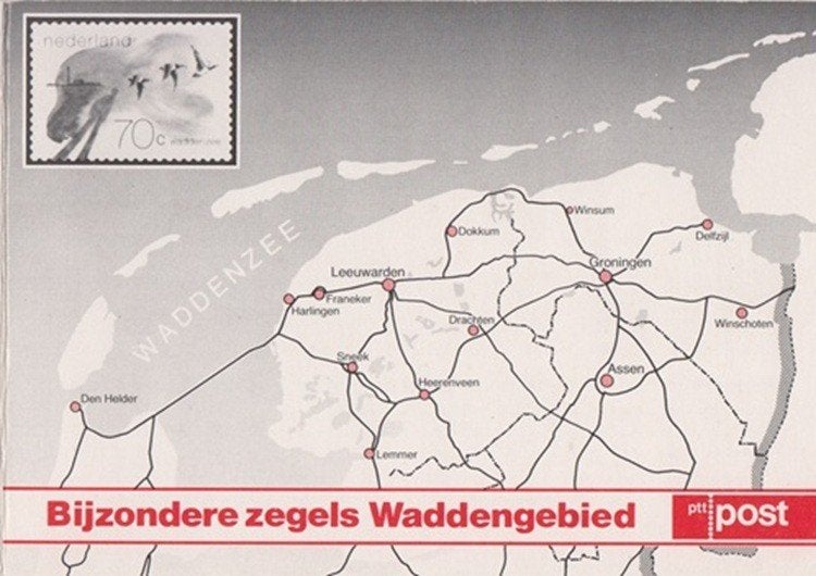 Nederland Bijzondere zegels Waddengebied 1982 in mapje, Postzegels en Munten, Verzenden, Overige typen