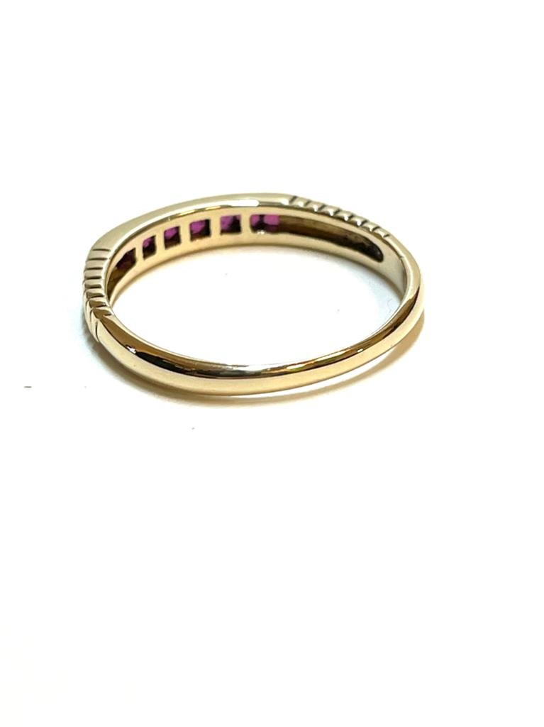 14k gouden ring met robijn, 18 tot 19, -, -, Ophalen of Verzenden