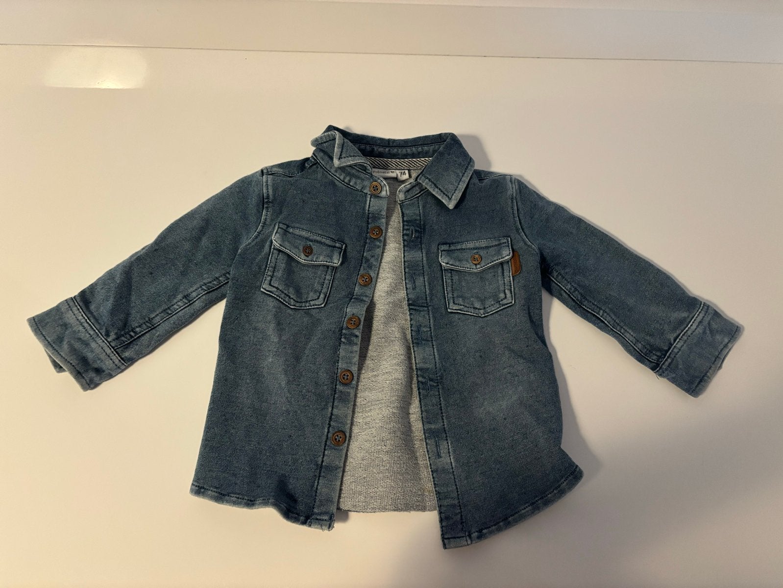 Prenatal spijkerblouse maat 74, Ophalen of Verzenden, Gebruikt, Jongetje of Meisje, Overhemdje of Bloesje