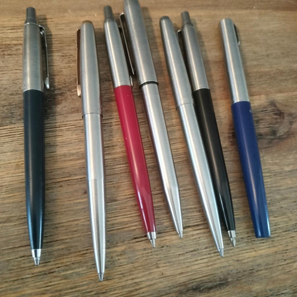 Parker Pennenset met vulpen - 2 werkend, rest leeg, Ophalen of Verzenden, Gebruikt, Pennenset, Overige merken