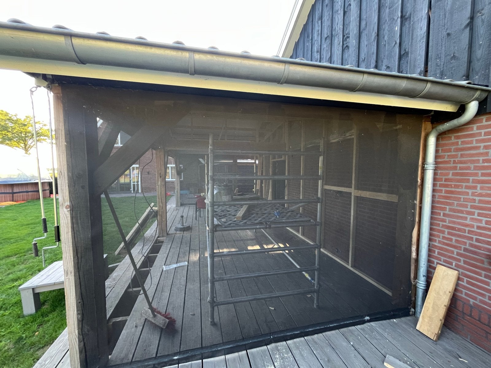 Zonnescherm/ windbreek Screen voor buitenruimte, Ophalen, Gebruikt, 150 tot 300 cm, 250 cm tot 450 cm