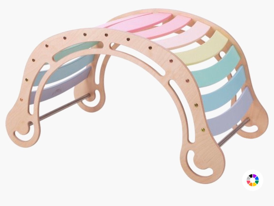 Jumbo XXL Rocker Pastel - Montessori Klimboog & Glijbaan, Ophalen, Gebruikt, Klimwand