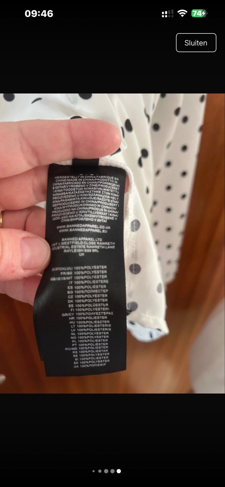 Banned Retro Polkadot Blouse met Kattenkraag - Maat 3XL, Kleding | Dames, Ophalen of Verzenden, Zo goed als nieuw, Maat 46/48 (XL) of groter