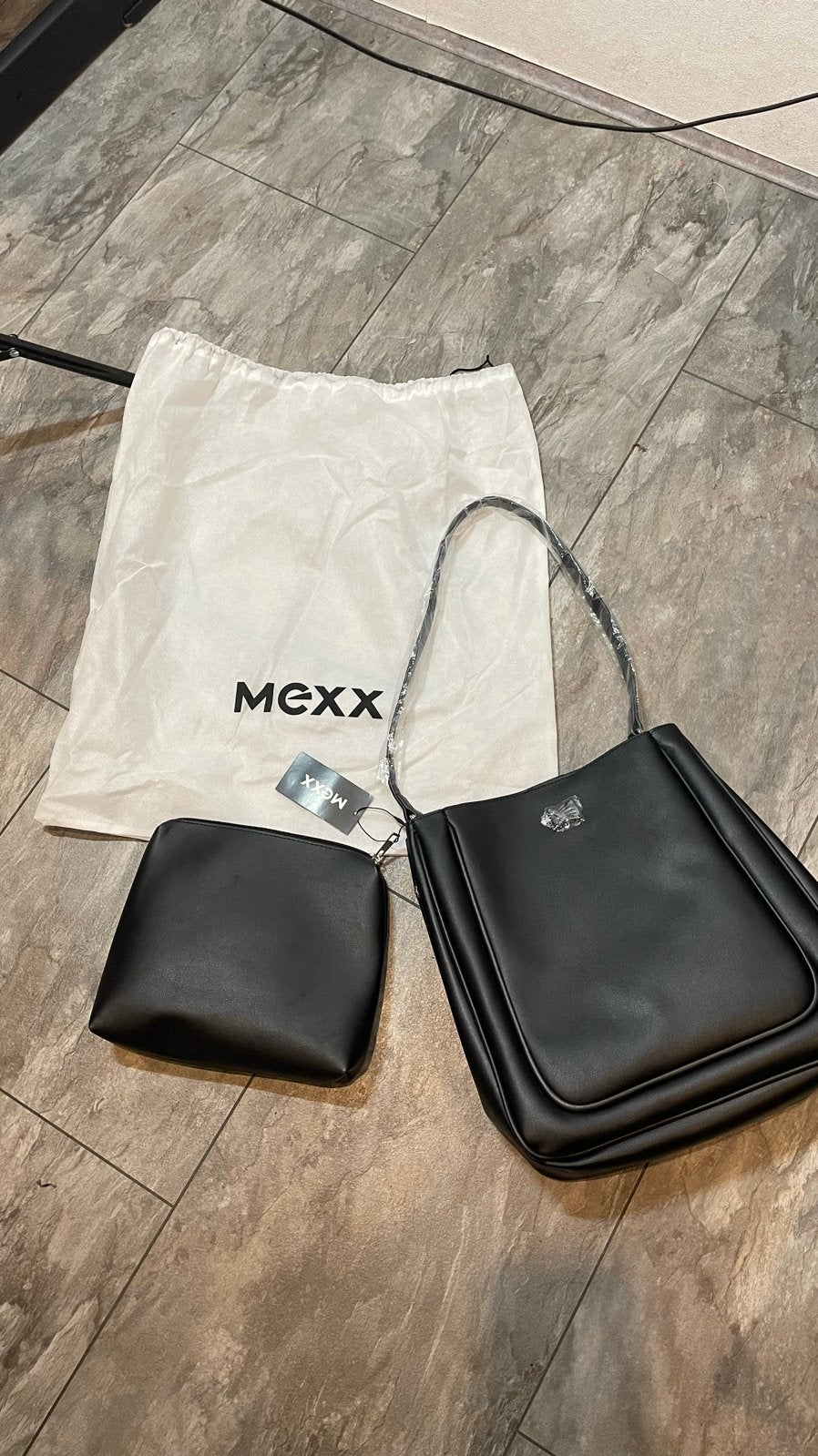 Nieuwe Mexx tas - Zwart, met binnentasje, Ophalen of Verzenden, Nieuw, Zwart, Handtas