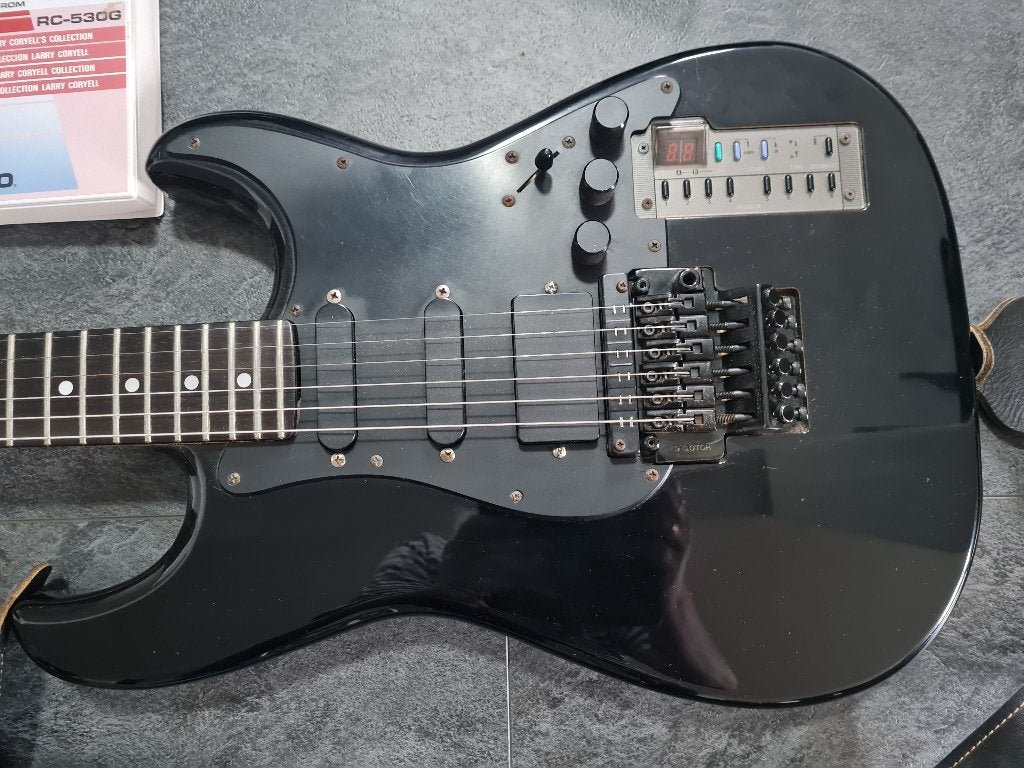 Vintage Casio PG-380 MIDI Gitaar Set  + 4 Zeldzame ROM Cards, Ophalen, Gebruikt, Solid body, Overige merken