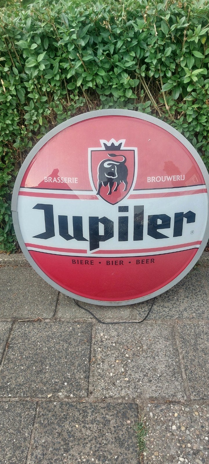 Jupiler lichtreclame - Vintage bierbord, Ophalen of Verzenden