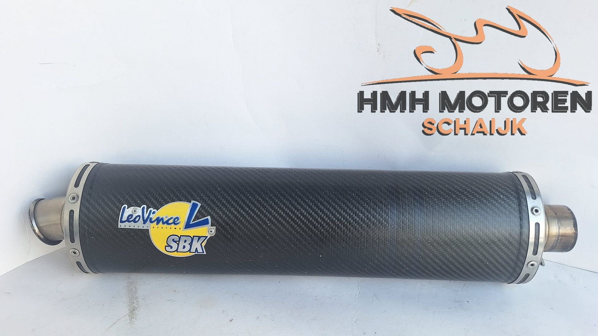LeoVince SBK Carbon Uitlaat Demper Sportuitlaat Slip On 50mm, Motoren, Gebruikt, -, -, Ophalen of Verzenden
