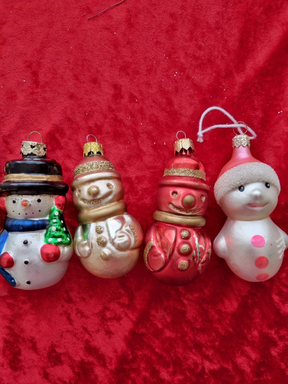KERST  ANTIEKE  GLASGEBLAZEN FIGUURTJES, Diversen, Ophalen of Verzenden