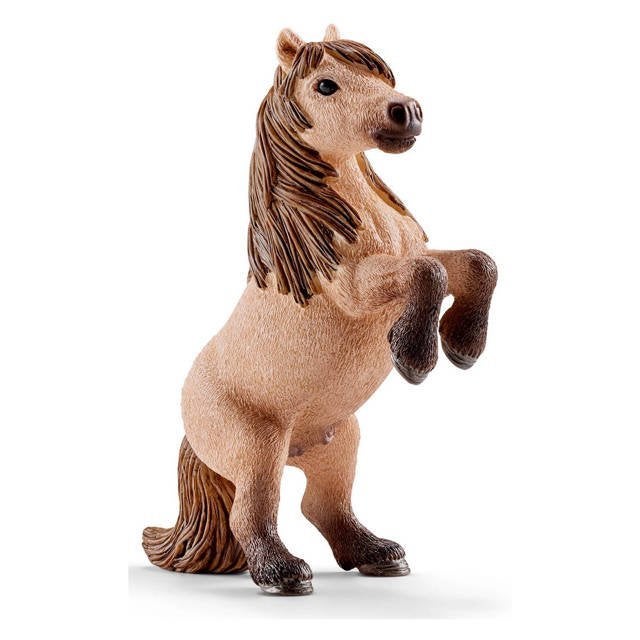 Schleich 13775 Shetlander steigerend, dierfiguur, Verzamelen, Dierenverzamelingen, Gebruikt, Beeldje of Figuurtje, Paard, Ophalen of Verzenden