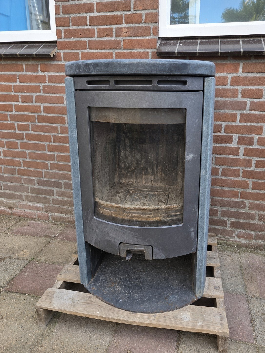 Barbas eco 800 speksteen HR haard 8kw, Huis en Inrichting, Ophalen, Gebruikt, Houtkachel, Vrijstaand