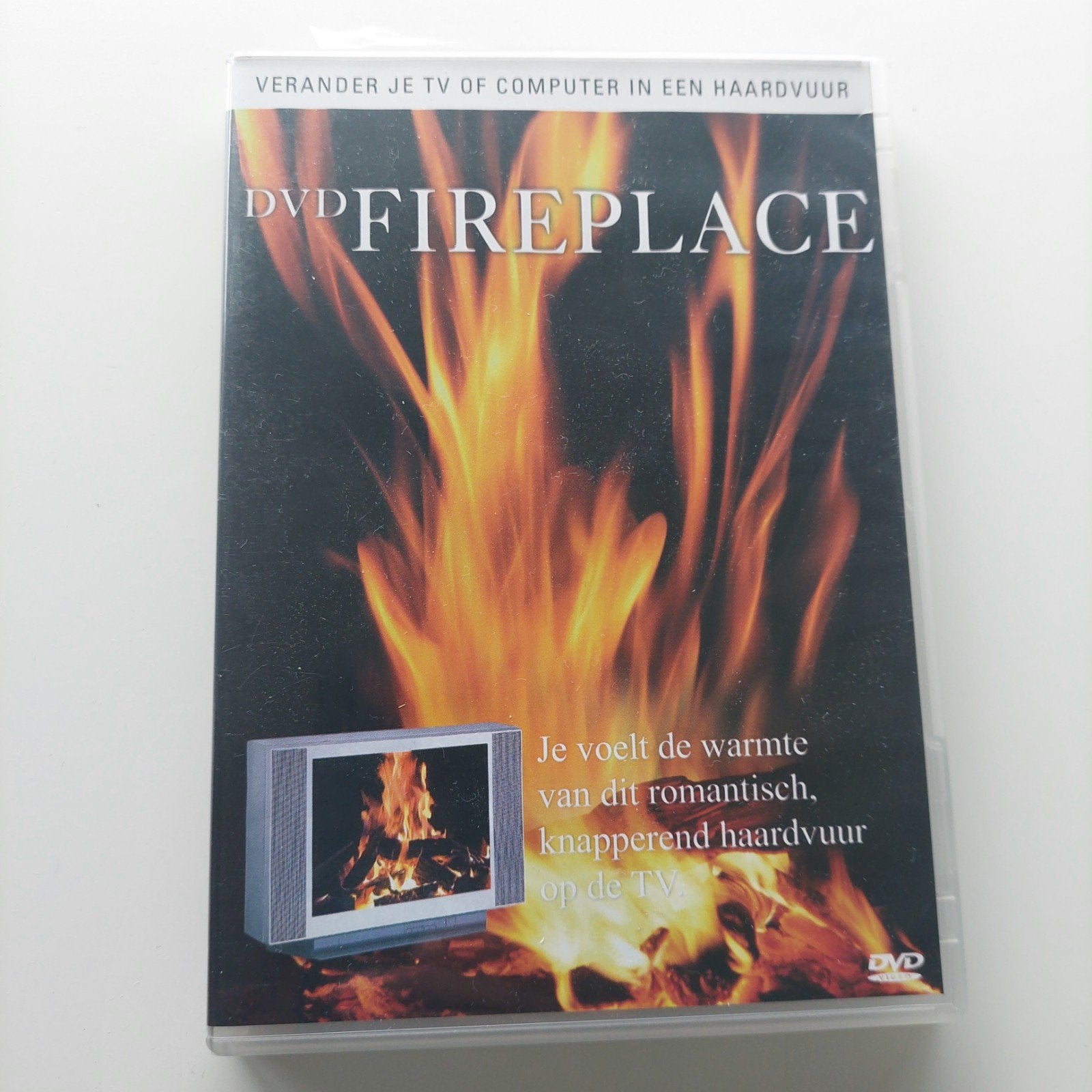 DVD Fireplace: Verander je TV in een knapperend haardvuur, Alle leeftijden, Ophalen of Verzenden, Zo goed als nieuw, Inclusief doosje