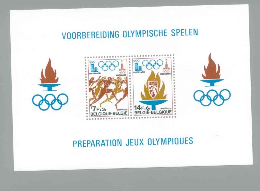 België 1978 Blok Olympische Spelen 1980 **, Orginele gom, Olympische Spelen, Ophalen of Verzenden, Postfris