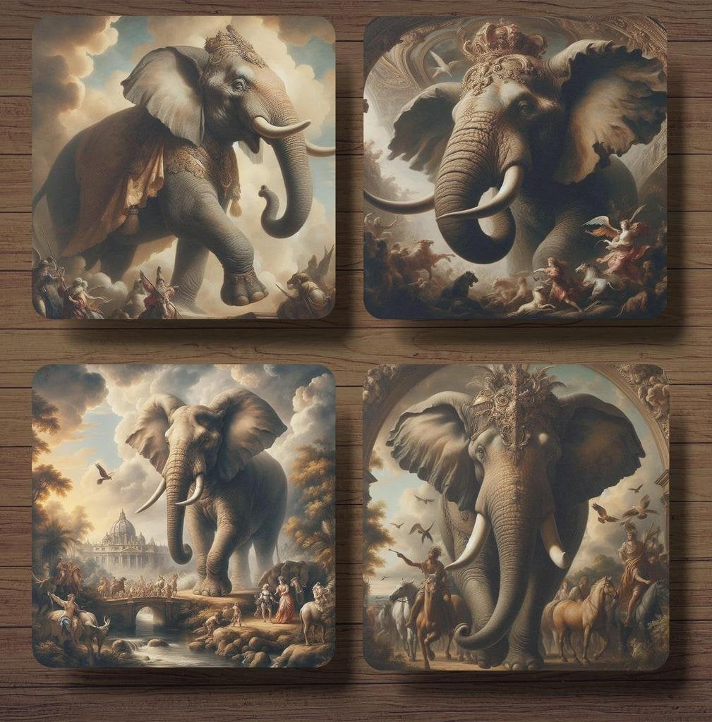 Olifant Barok onderzetters met houder, Ophalen of Verzenden, Nieuw