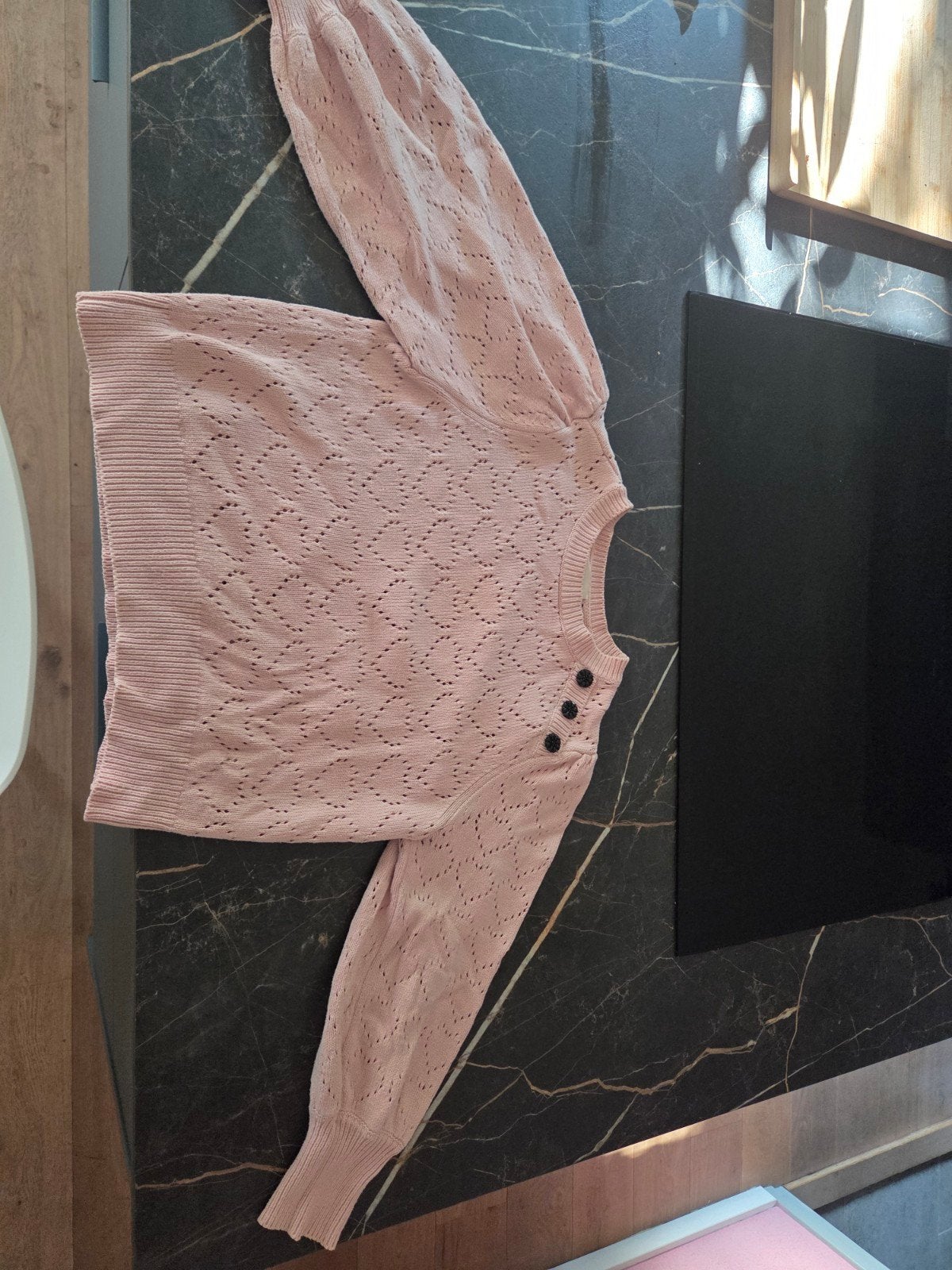 Fabienne Chapot roze trui met opengewerkt patroon, Maat 46/48 (XL) of groter, Ophalen of Verzenden, Zo goed als nieuw, Fabienne Chapot