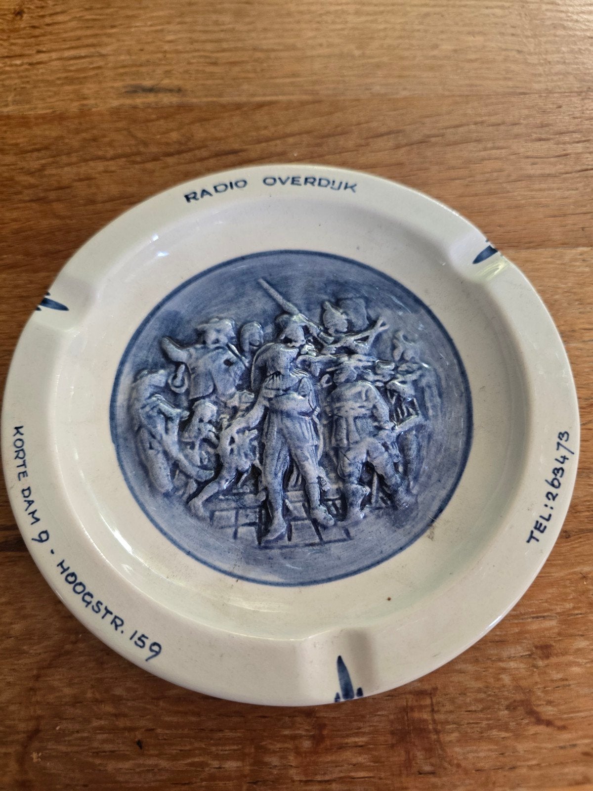 Vintage Radio Overdijk Asbak - Delfts Blauw Stijl, Antiek en Kunst, Ophalen