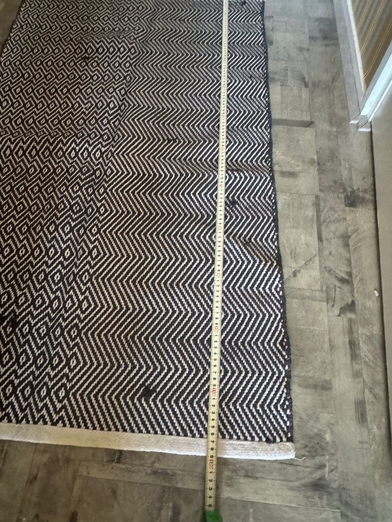 Loper katoen Jelte, Zo goed als nieuw, Rechthoekig, 100 tot 150 cm, Beige