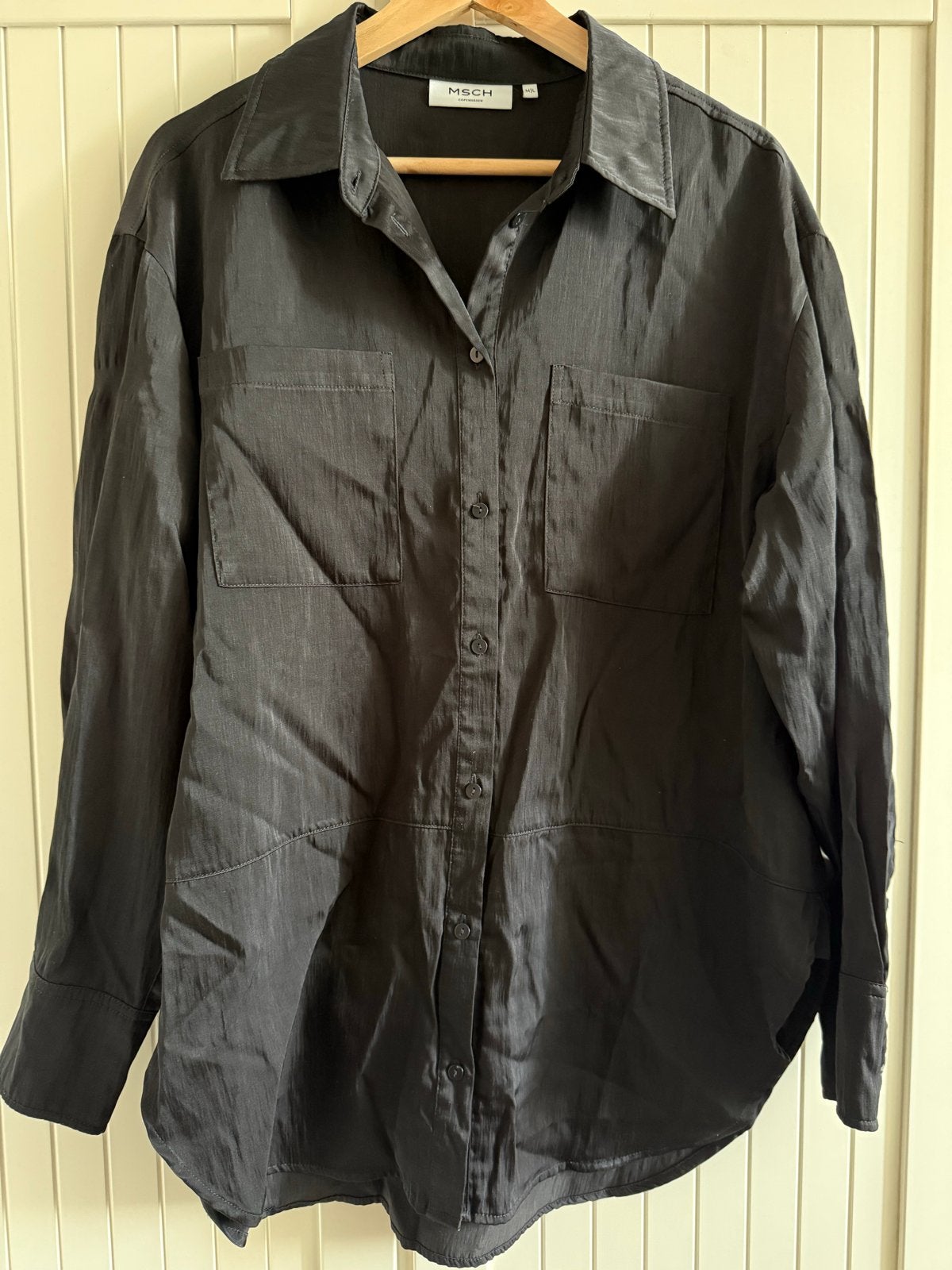 MSCH Copenhagen blouse/overhemd maat M/L, Ophalen of Verzenden, Zo goed als nieuw, Maat 42/44 (L), Zwart