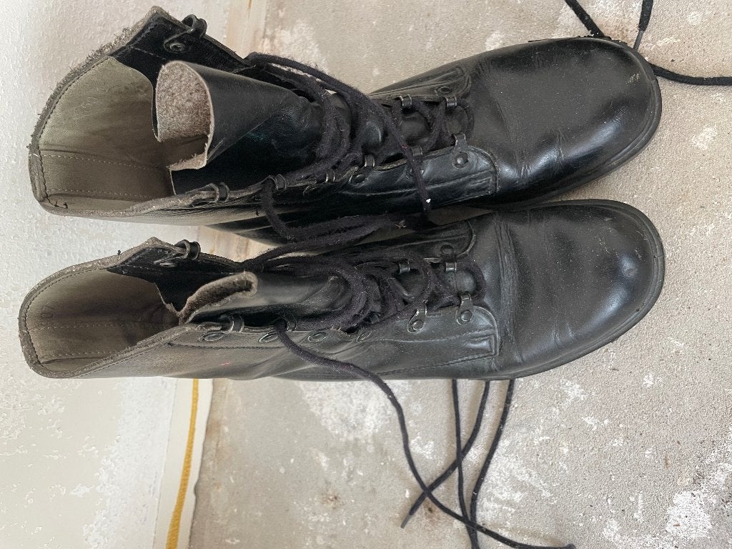 Zwarte leren kistjes - Maat 39, Kleding | Dames, Schoenen, Ophalen, Zwart, Lage of Enkellaarzen, Gedragen