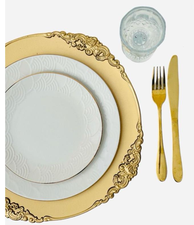 Servies, onderborden, glazen en bestek te huur, Ophalen, Gebruikt