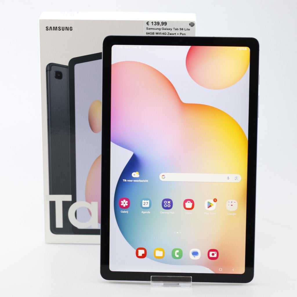 Samsung Galaxy Tab S6 Lite 64GB Wifi/4G Zwart + Pen, Computers en Software, Android Tablets, Samsung, Zo goed als nieuw, Support@Samsung.com