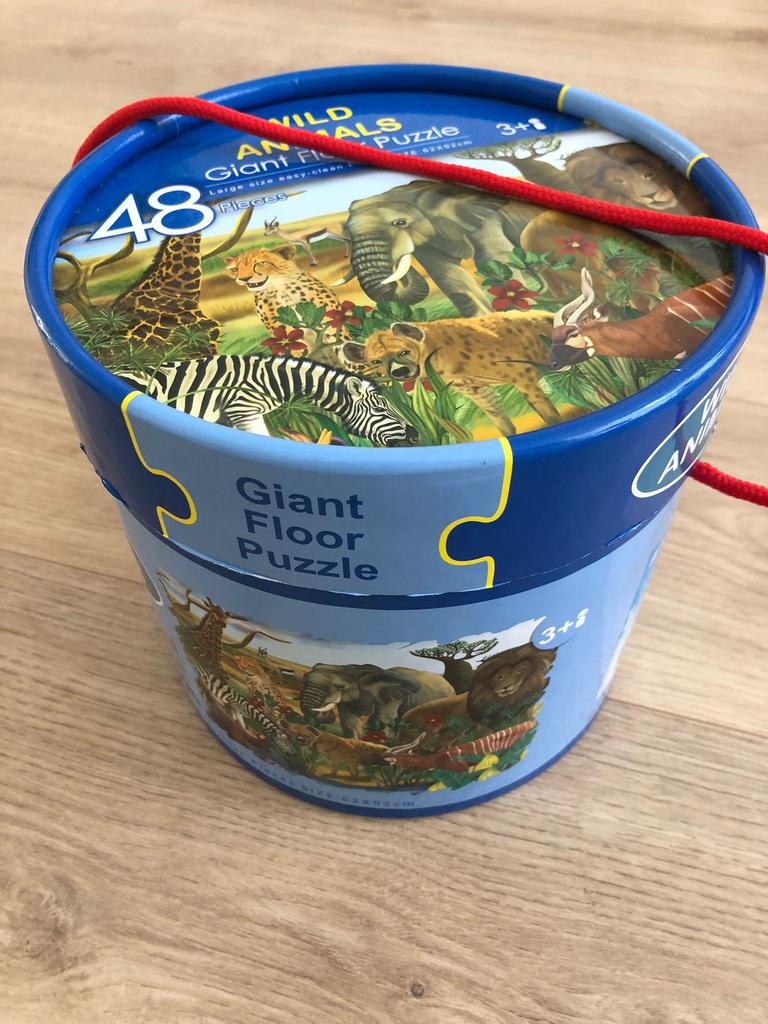 Dieren vloerpuzzel 62 cm x 92cm, Ophalen, 10 tot 50 stukjes, Zo goed als nieuw