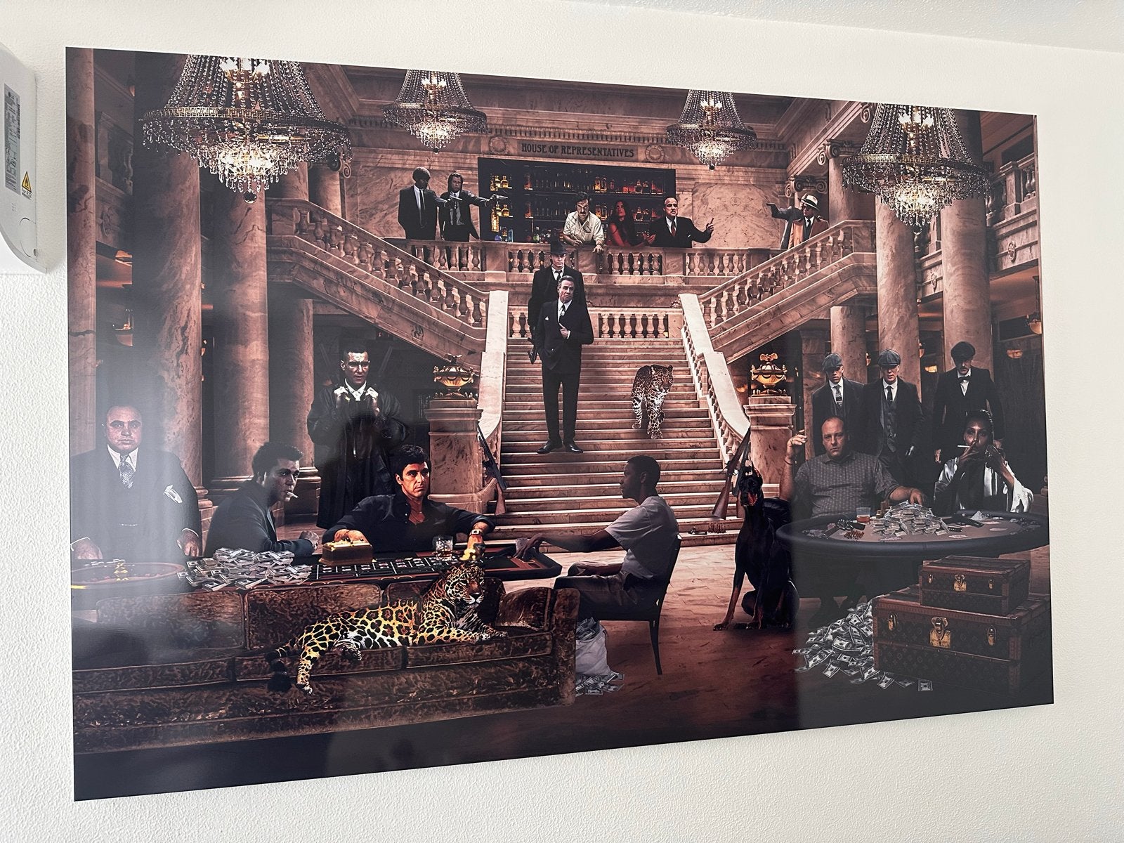 Gangster paradise Plexiglas 180x120cm - Zo goed als nieuw, Ophalen, Zo goed als nieuw, Schilderij, 100 tot 125 cm