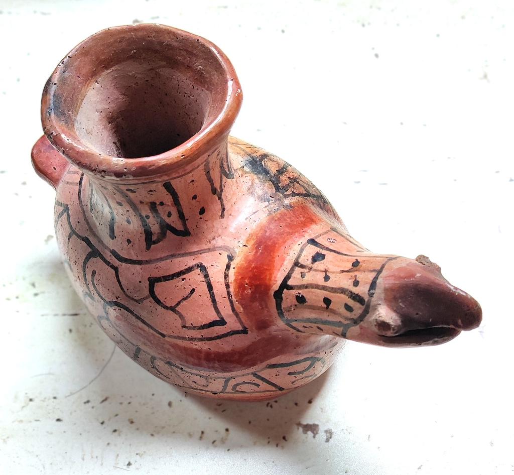 Berber aardewerk pot / kan met dierensnuit, Overige kleuren, Aardewerk of Porselein, Ophalen of Verzenden, Zo goed als nieuw