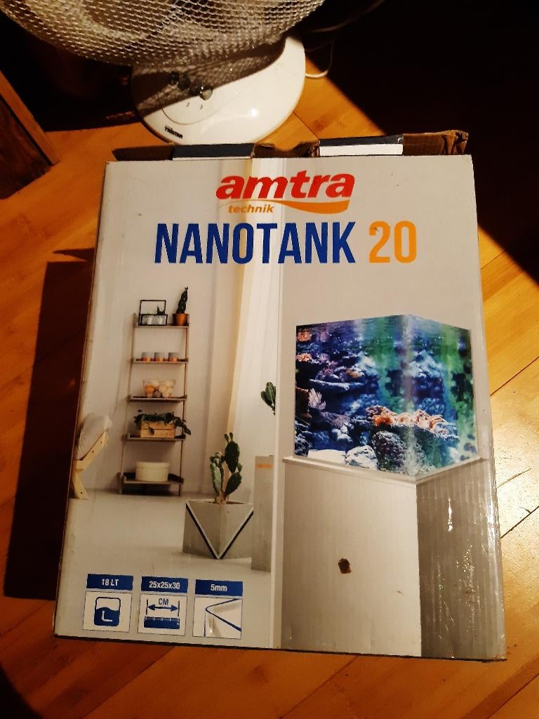 Aquarium - Amtra Nanotank 20, Dieren en Toebehoren, Vissen | Aquaria en Toebehoren, Ophalen, Nieuw, Leeg aquarium