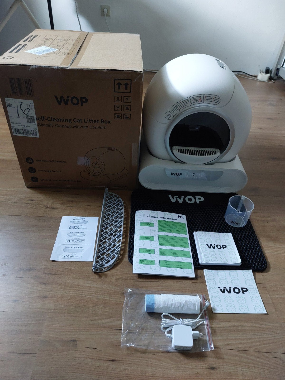 WOP zelfreinigende kattenbak XXL, Dieren en Toebehoren, Ophalen of Verzenden, Zo goed als nieuw